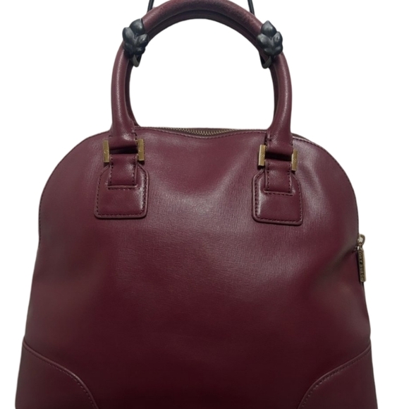 Tory Burch | Robinson Dome Violet Leather Satchel Bag - Discoloration on Handles - Picture 2 of 11